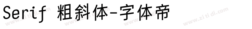 Serif 粗斜体字体转换